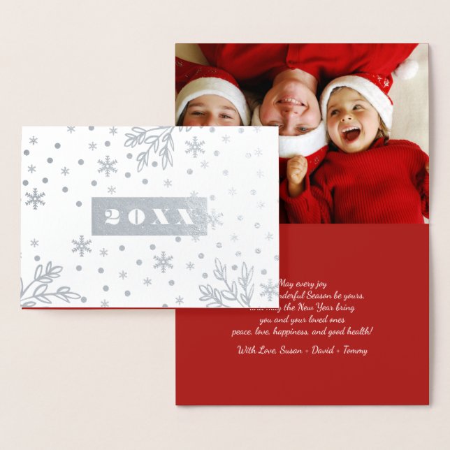Custom Year | Happy New Year Luxury Real Foil Card (Display)