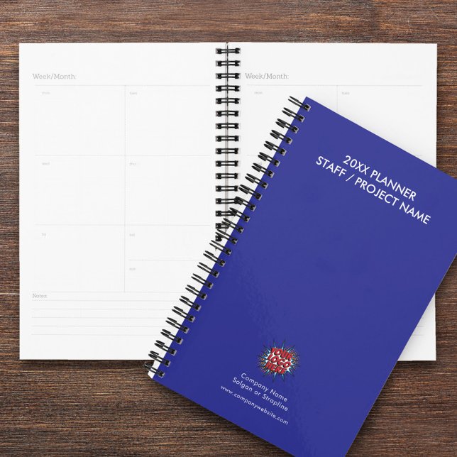Custom Year, Logo, Text, Blue Diary Planner (Creator Uploaded)