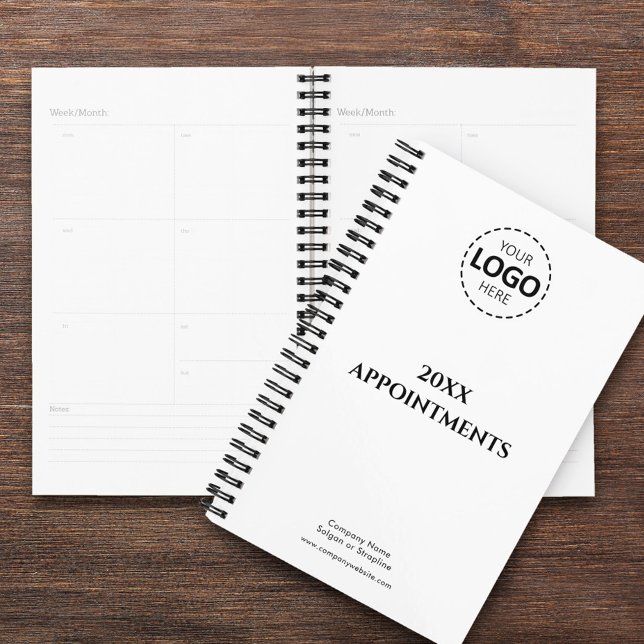 Custom Year, Logo,Text, White Appointment Planner (Creator Uploaded)
