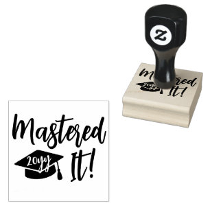 Custom Year Masters Degree Graduation Mastered It Rubber Stamp