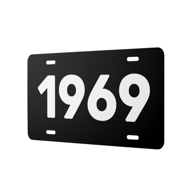 Custom year number car license plate 1969 | Zazzle