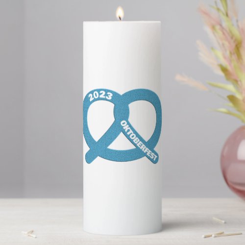 Custom Year Pretzel Brezel Oktoberfest 2023 Pillar Candle