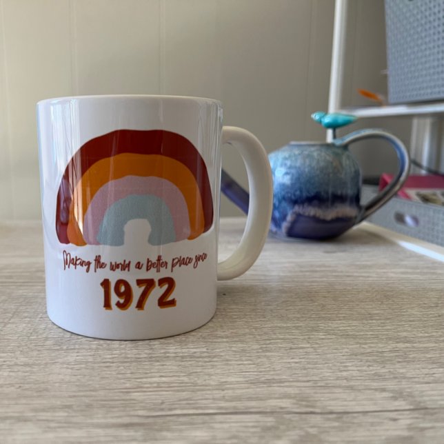Custom Year Rainbow Making World a Better Place Coffee Mug (Creator Uploaded)