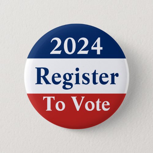 Custom Year Red White and Blue Register to Vote Button