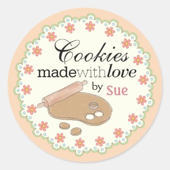 Custom Year 'round Pastel Cookie Gift Stickers by Siberianmom at Zazzle