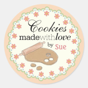 Custom Year 'Round Pastel Cookie Gift Stickers