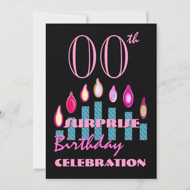 Custom Year SURPRISE Birthday Party Invitation (Front)