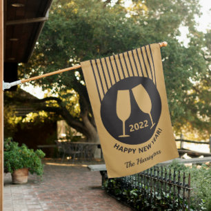 Custom year & text Champagne House Flag