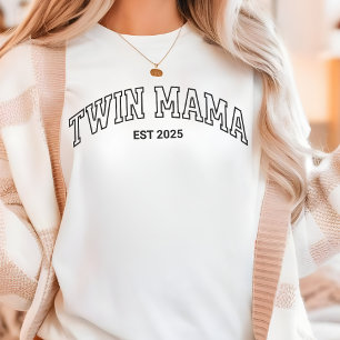 Custom year Twin mom T-shirt, tired mom Tri-Blend Shirt
