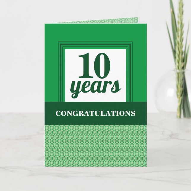 Custom year universal employee anniversary green card (Front)