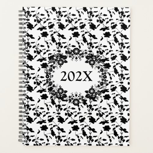 Custom Yearly Black And White Date Planner