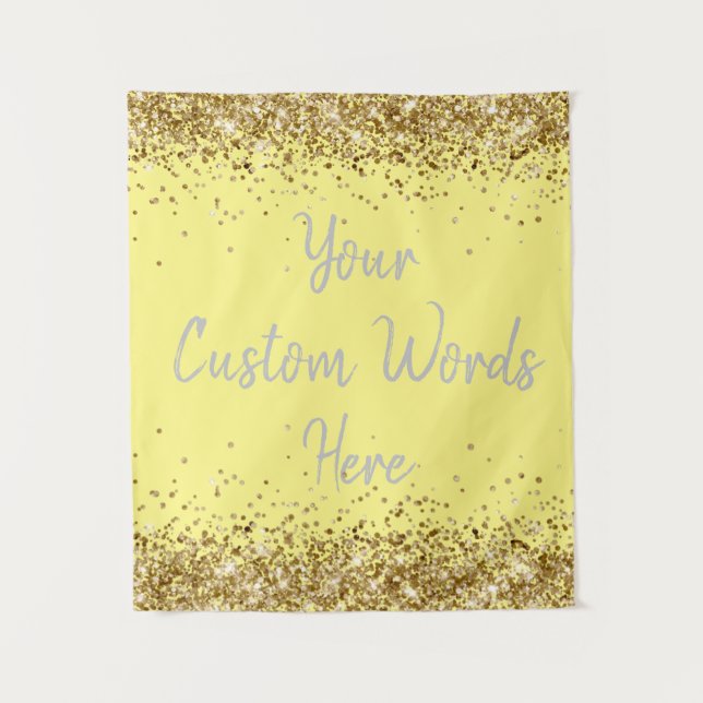 Custom Yellow Backdrop Birthday Party Photo Booth (Front)