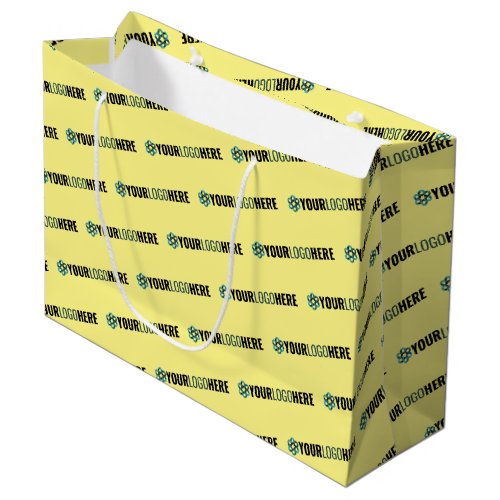 Custom Yellow Gift Bag with Company Logo