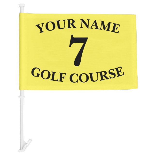 Custom Yellow Golf Flag (Front)