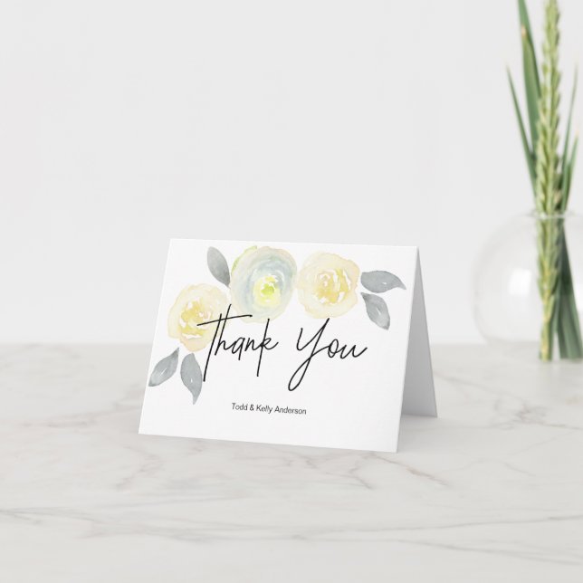 Custom Yellow & Grey Thank you Card (Front)