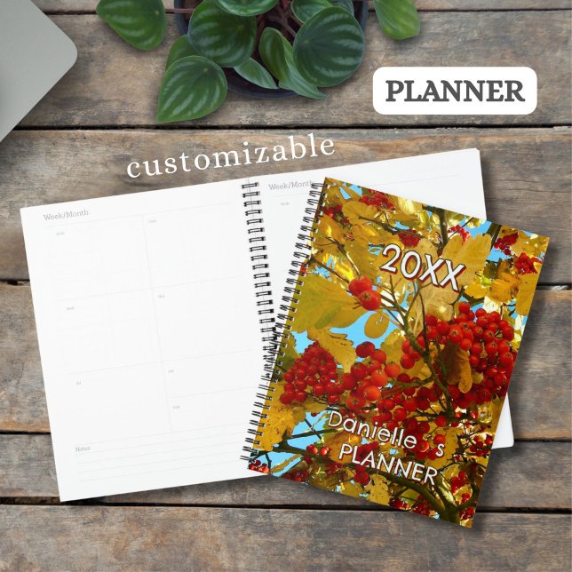 Custom Yellow Leaves Red Berry Tree Crown Photo - Planner (Creator Uploaded)