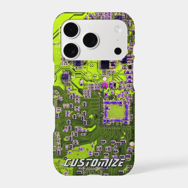 Custom Yellow PCB Circuit Board for IT Pros 2 Case-Mate iPhone Case (Back)