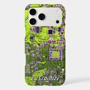Custom Yellow PCB Circuit Board for IT Pros 2 iPhone 17 Pro Max Case