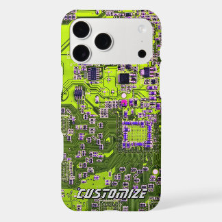 Custom Yellow PCB Circuit Board for IT Pros 2 iPhone 17 Pro Max Case