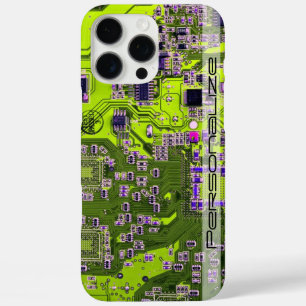 Custom Yellow PCB Circuit Board for IT Pros iPhone 16 Pro Max Case
