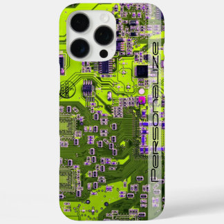 Custom Yellow PCB Circuit Board for IT Pros iPhone 16 Pro Max Case
