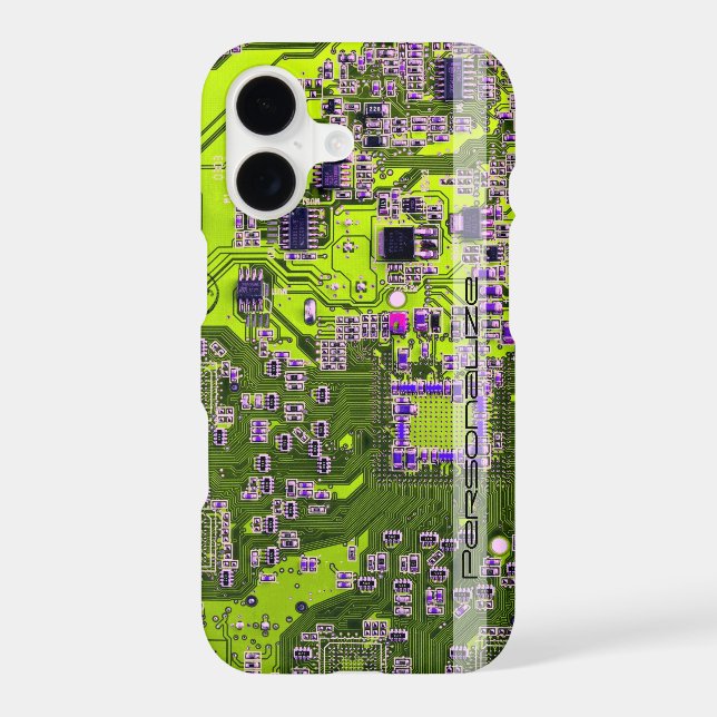 Custom Yellow PCB Circuit Board for IT Pros Case-Mate iPhone Case (Back)