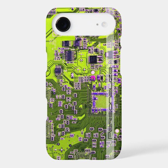 Custom Yellow PCB Circuit Board for IT Pros Case-Mate iPhone Case (Back)