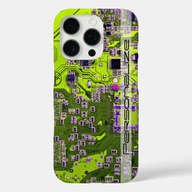 Custom Yellow PCB Circuit Board for IT Pros Case-Mate iPhone Case (Back)