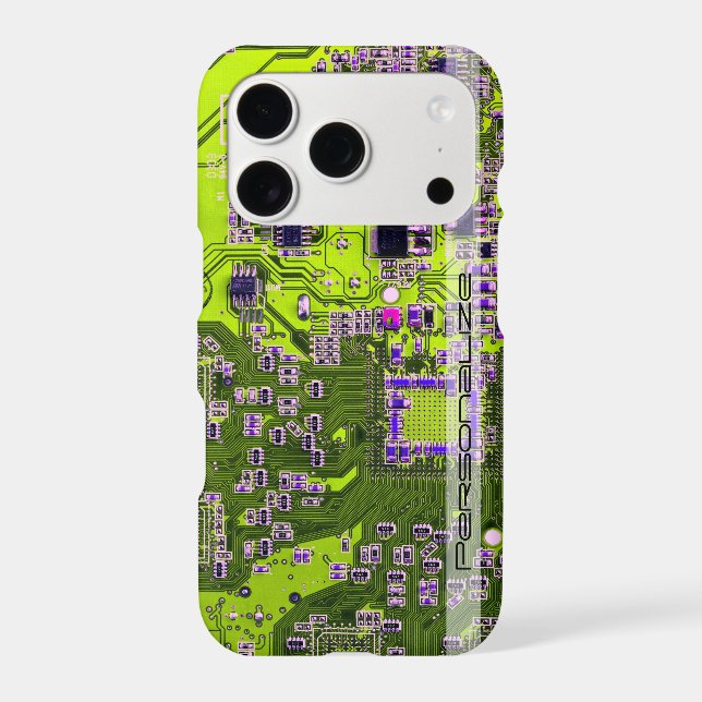 Custom Yellow PCB Circuit Board for IT Pros Case-Mate iPhone Case (Back)