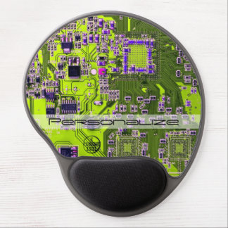 Custom Yellow PCB Circuit Board for IT Pros Gel Mouse Pad