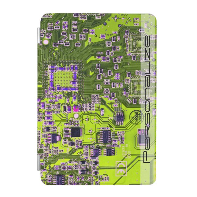 Custom Yellow PCB Circuit Board for IT Pros iPad Mini Cover (Front)