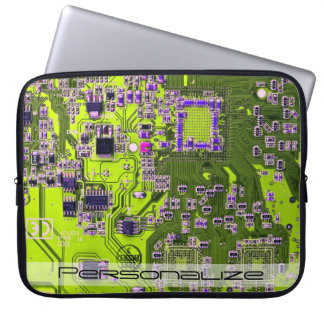 Custom Yellow PCB Circuit Board for IT Pros Laptop Sleeve