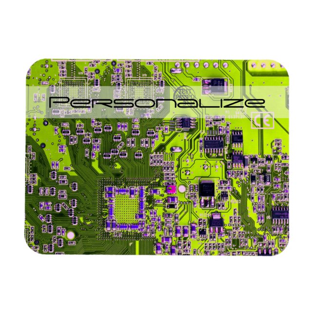 Custom Yellow PCB Circuit Board for IT Pros Magnet (Horizontal)