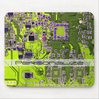 Custom Yellow PCB Circuit Board for IT Pros Mouse Pad