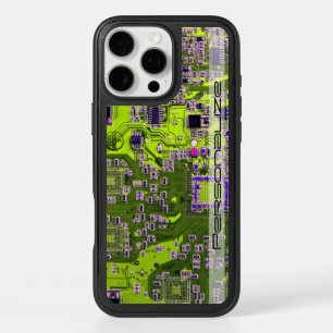 Custom Yellow PCB Circuit Board for IT Pros iPhone 16 Pro Max Case