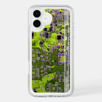 Custom Yellow PCB Circuit Board for IT Pros iPhone 16 Plus Case