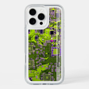 Custom Yellow PCB Circuit Board for IT Pros iPhone 16 Pro Max Case
