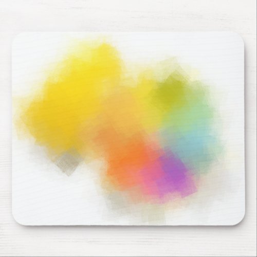 Custom Yellow Pink Red Blue Green Colors Abstract Mouse Pad