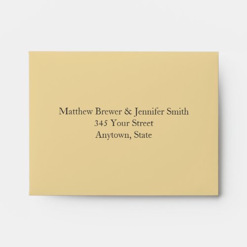 Custom Yellow Pre_Addressed Envelope with Flourish