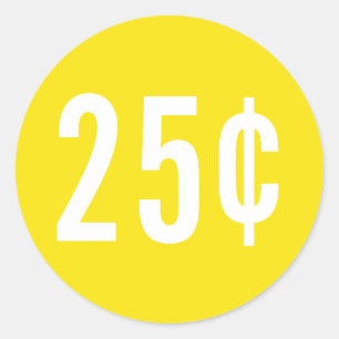 Custom Yellow Price Sticker