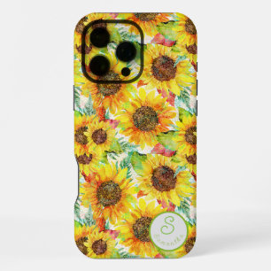 Custom Yellow Sunflowers iPhone 16 Pro Max Case