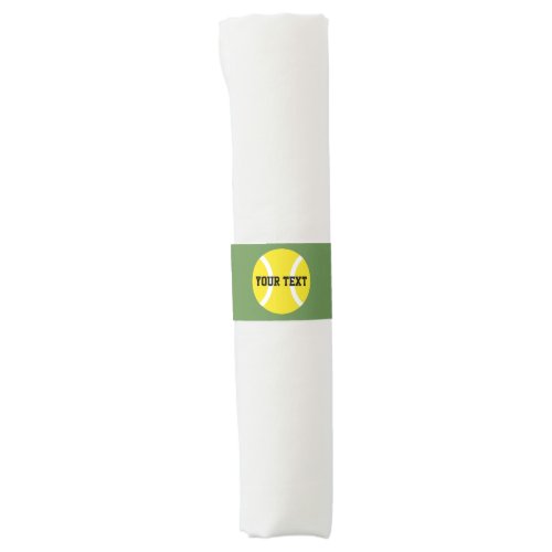 Custom yellow tennis ball Birthday napkin bands