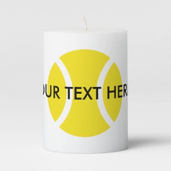 Custom Yellow Tennis Ball Candle Gift For Players by imagewear at Zazzle