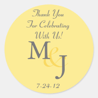 Custom Yellow & White Daisy Wedding Favor Labels