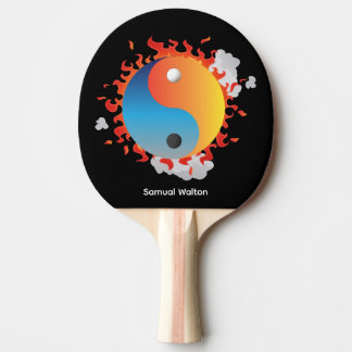 Custom Ying Yang, Zen Taoism Symbol, Male Female  Ping Pong Paddle
