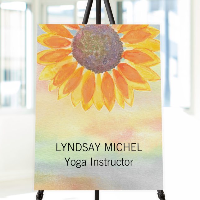 Custom Yoga Instructor Sunflower Foam Board (Creator Uploaded)