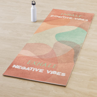 Custom yoga mat positive vibes