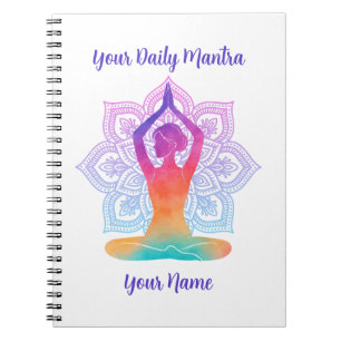 Custom Yoga Notebook with Name & Mantra