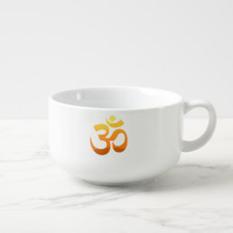 Custom Yoga Om Mantra Symbol Meditation Soup Mug