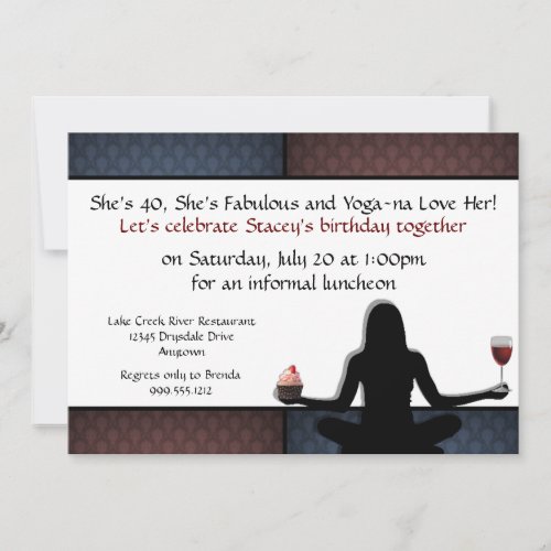 Custom Yoga Party Invitations